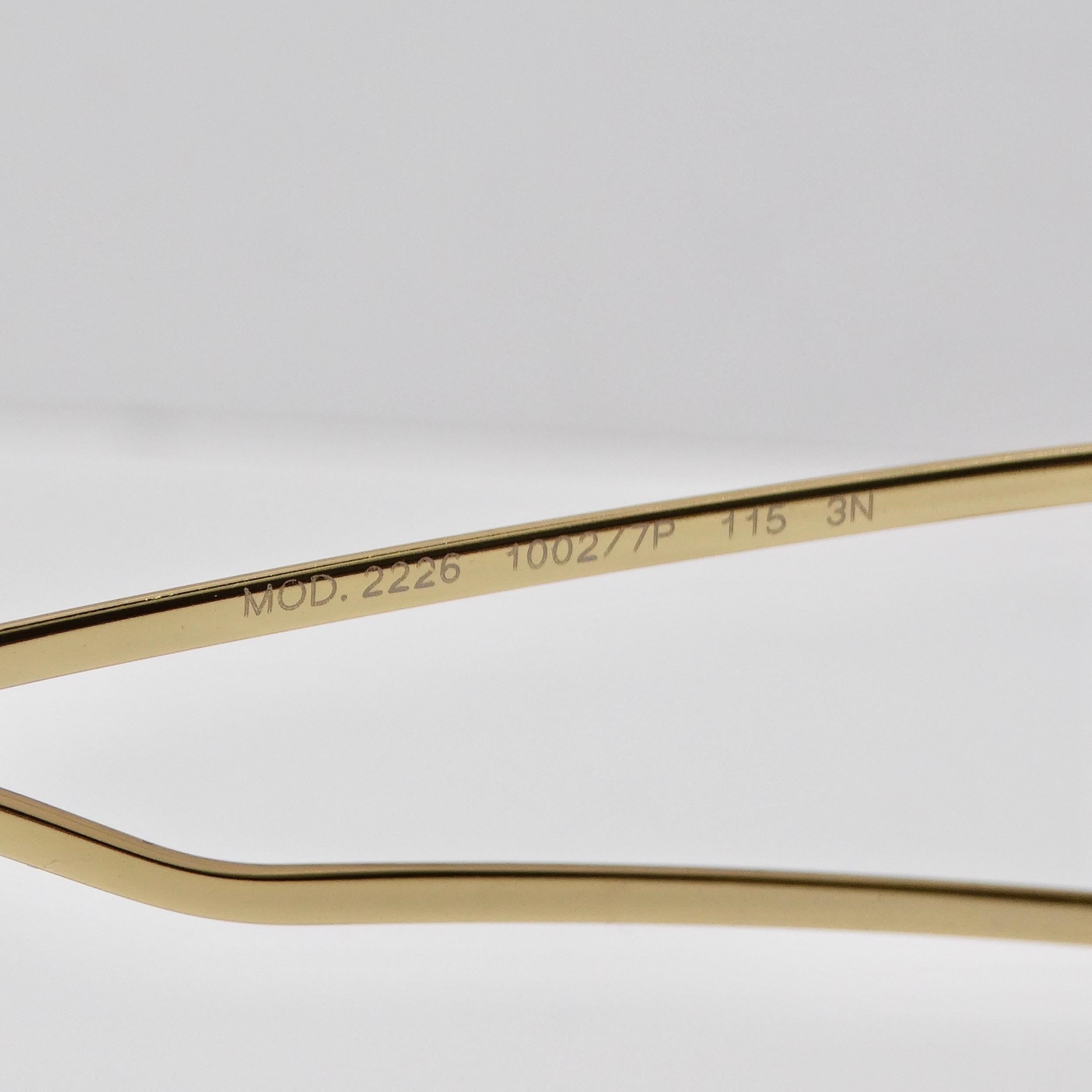 Versace Medusa Gold Tone Mirrored Shield Sunglasses For Sale 7