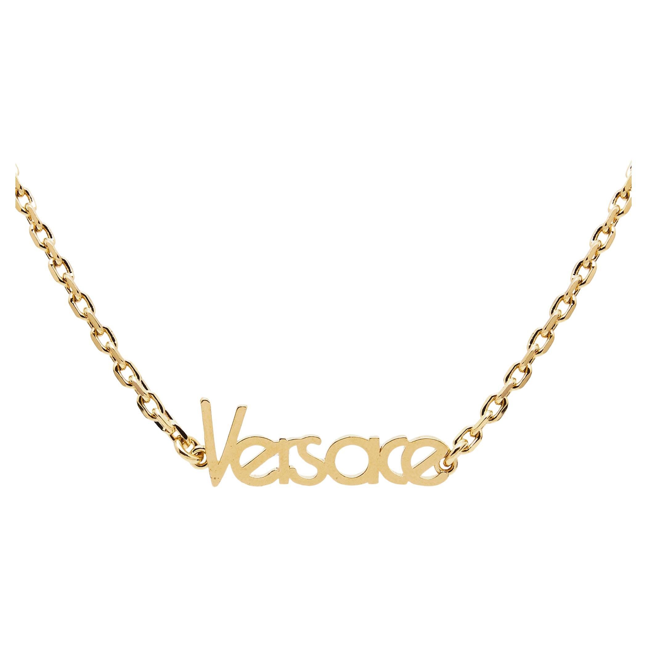 Versace Medusa Gold Tone Necklace
