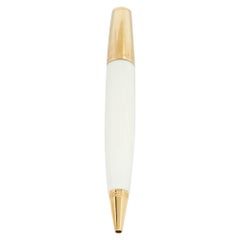Versace Medusa Gold Tone White Ballpoint Pen