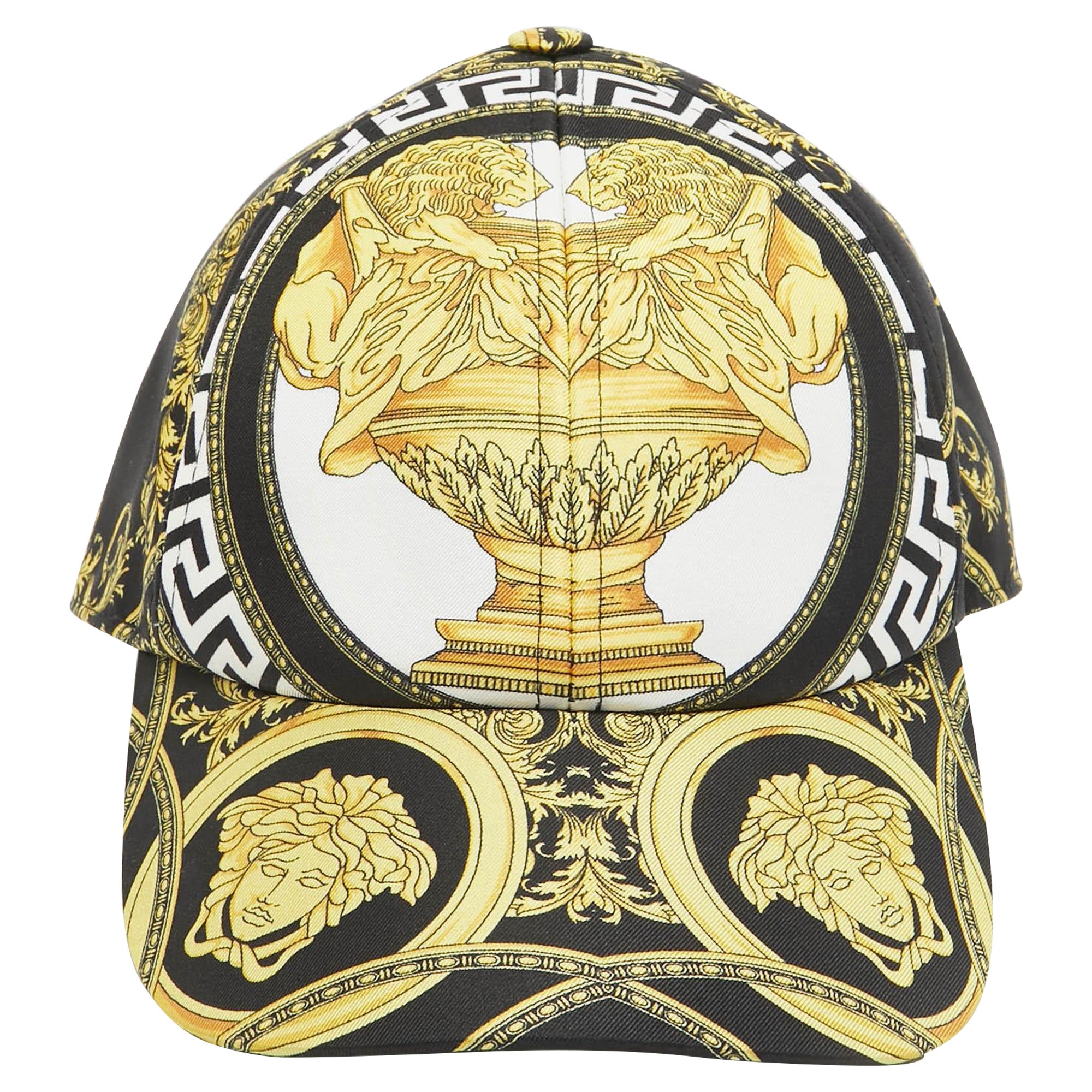 Versace Medusa Greca Barocco Printed Curved Peak Baseball Cap