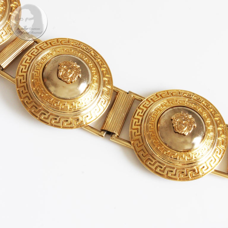 Versace Medusa Head Chain Belt Oversized Medallions Vintage  display picture 1