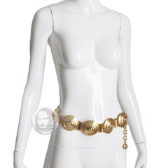 Versace Medusa Head Chain Belt Oversized Medallions Vintage 90s XS