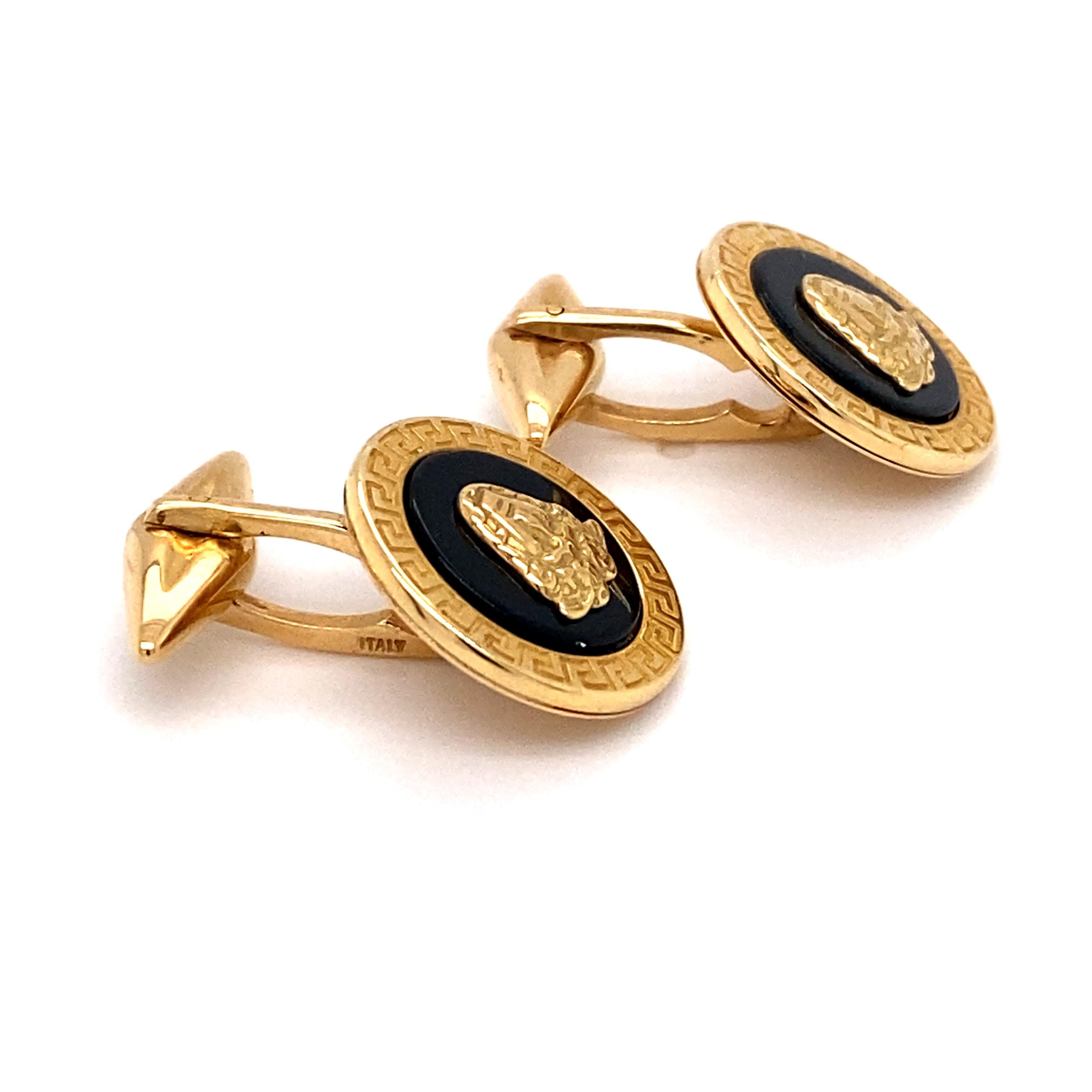 versace medusa cufflinks