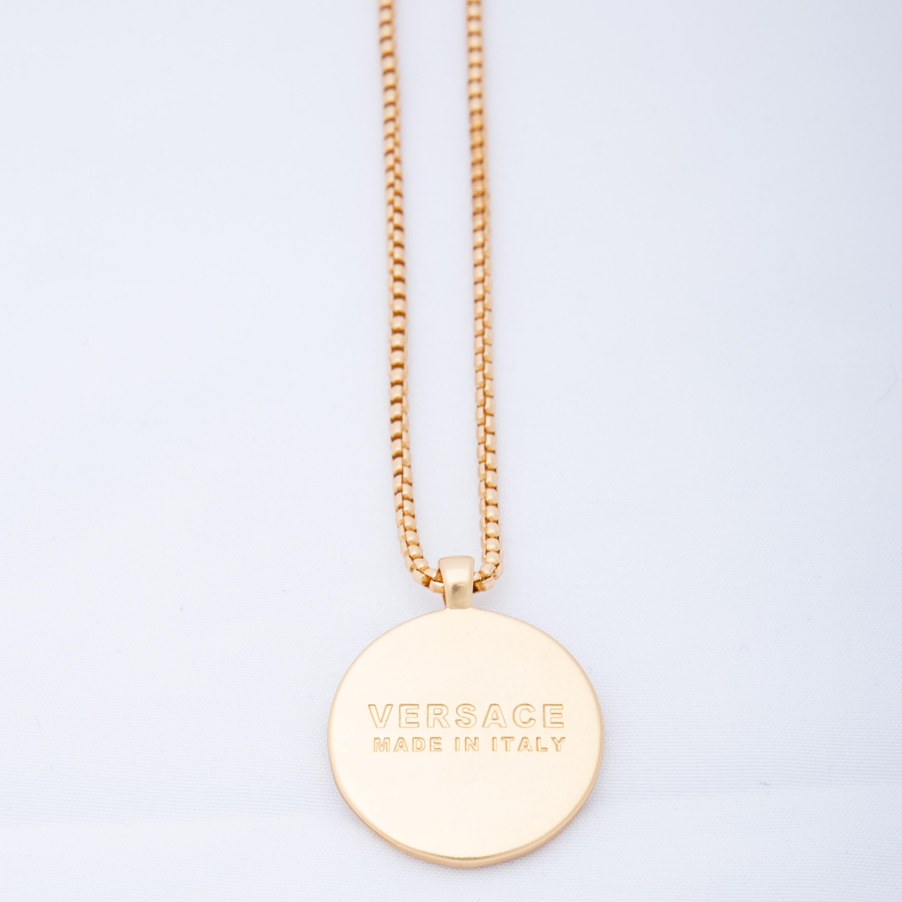 versace lion head necklace