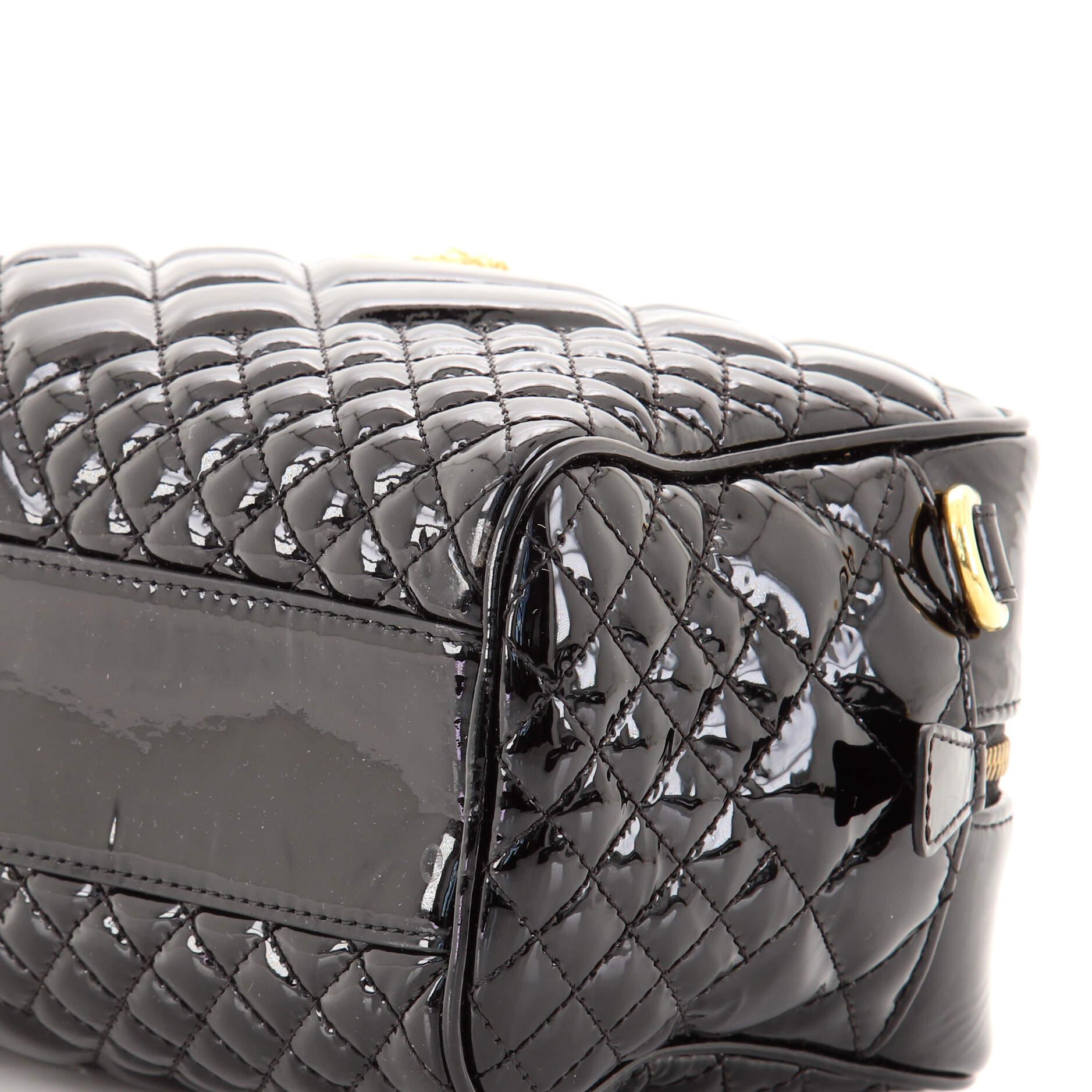 Versace Medusa Icon Bowler Bag Quilted Patent Small 2