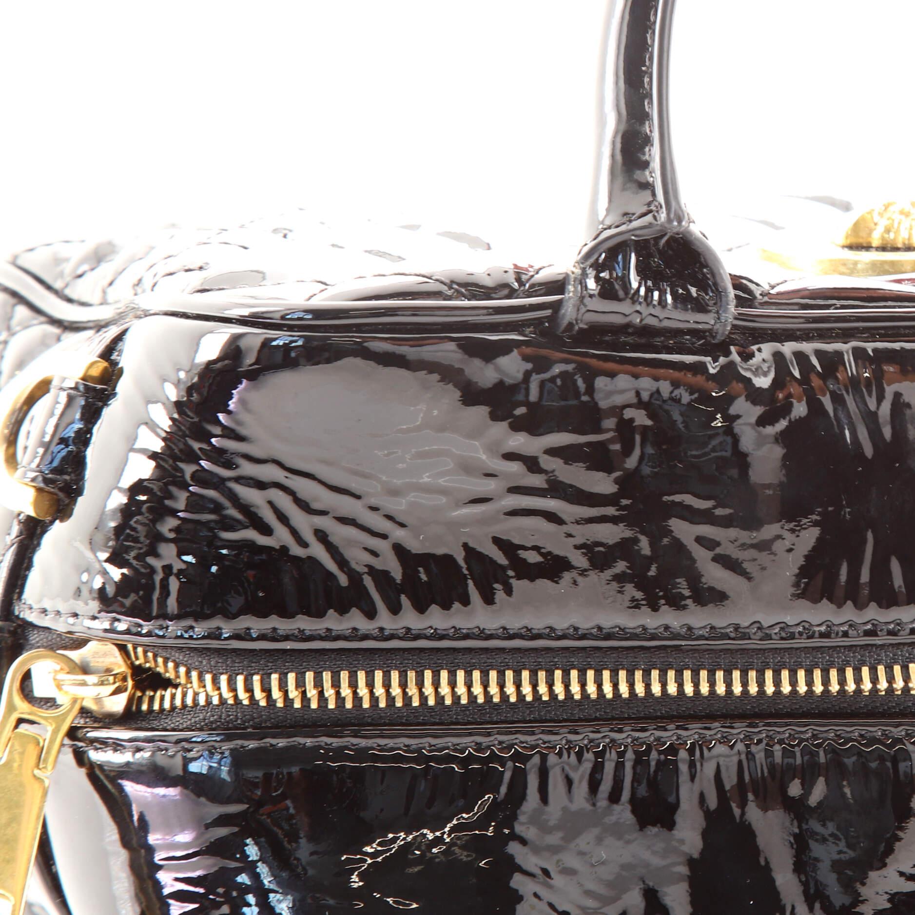 Versace Medusa Icon Bowler Bag Quilted Patent Small 4