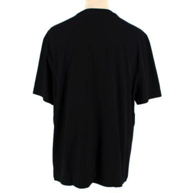 Women's Versace Medusa Music Logo Black Cotton T-Shirt For Sale