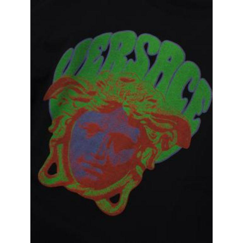 Versace Medusa Music Logo Black Cotton T-Shirt For Sale 1