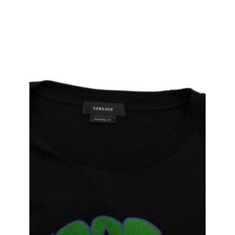 Versace Medusa Music Logo Black Cotton T-Shirt For Sale 3