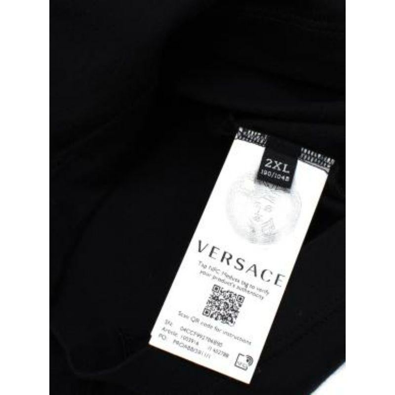 Versace Medusa Music Logo Black Cotton T-Shirt For Sale 4
