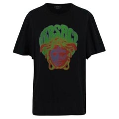 Versace Medusa Music Logo Black Cotton T-Shirt