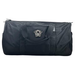 Versace Medusa Nylon Duffle Bag — Black