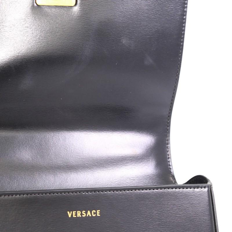 Versace Medusa Padlock Icon Flap Bag Leather Medium In Good Condition In NY, NY