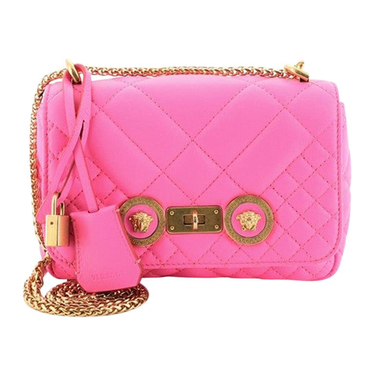 Versace Medusa Padlock Icon Flap Bag Quilted Leather Small