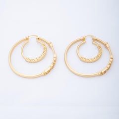 Versace Medusa Plaque Hoop Earrings
