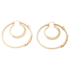 Pendientes de aro con placa de Medusa Versace
