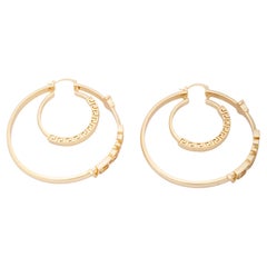 Versace Medusa Plaque Hoop Earrings