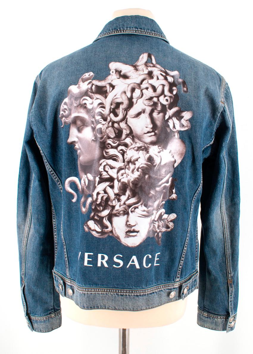 Versace Medusa Print Denim Jacket 50 L 