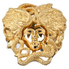 VERSACE MEDUSA RING - Matte and Shiny Gold