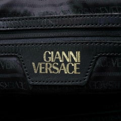 Versace Medusa Sun Quilted with Strap 870332 Black Patent Leather Travel Bag