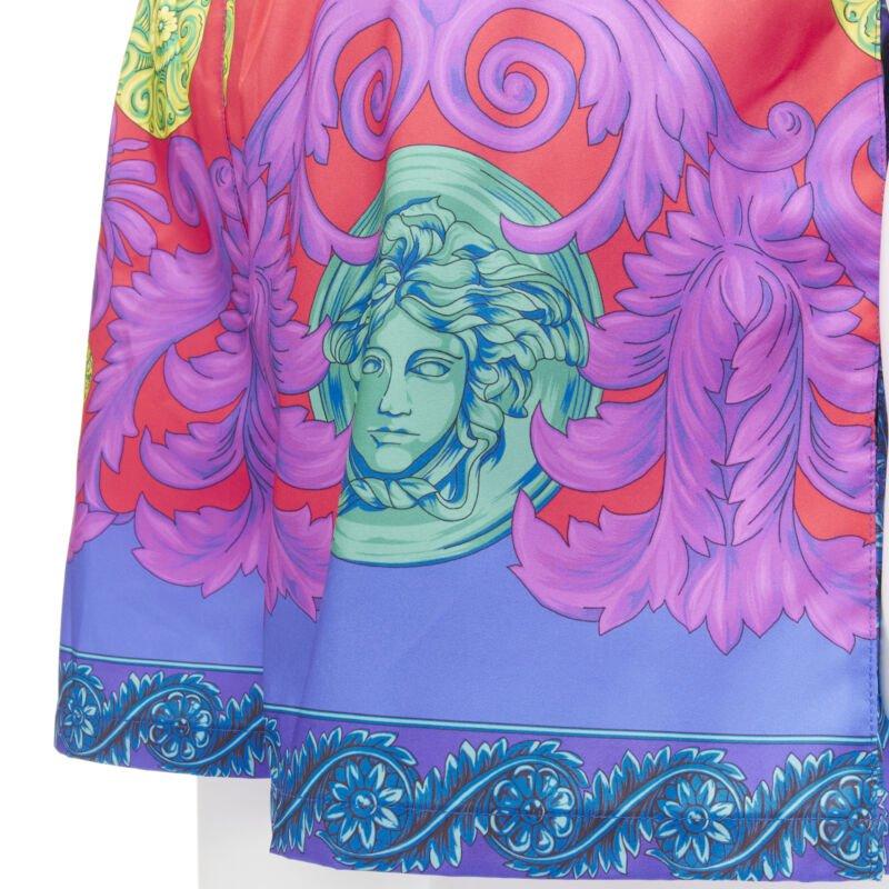 VERSACE Medusa Trionfo Garden blue purple Barocco  swim trunk shorts IT5 L For Sale 3