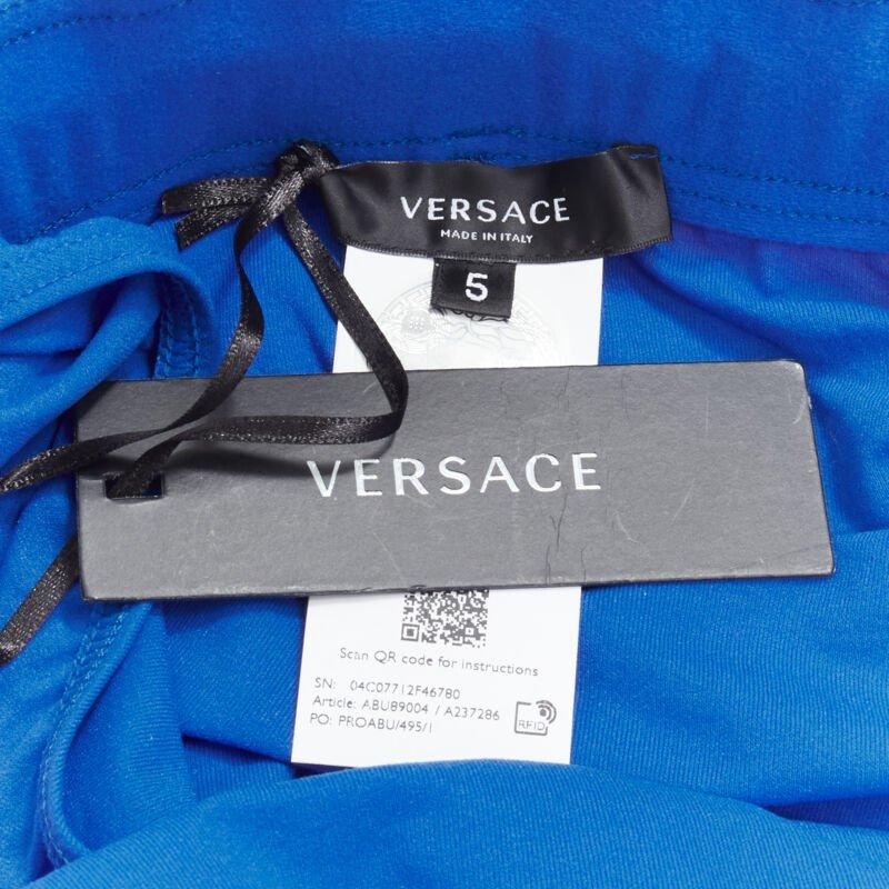 VERSACE Medusa Trionfo Garden blue purple Barocco  swim trunk shorts IT5 L For Sale 4