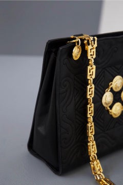 Borsa Versace Medusa in pelle vintage con cintura d'oro