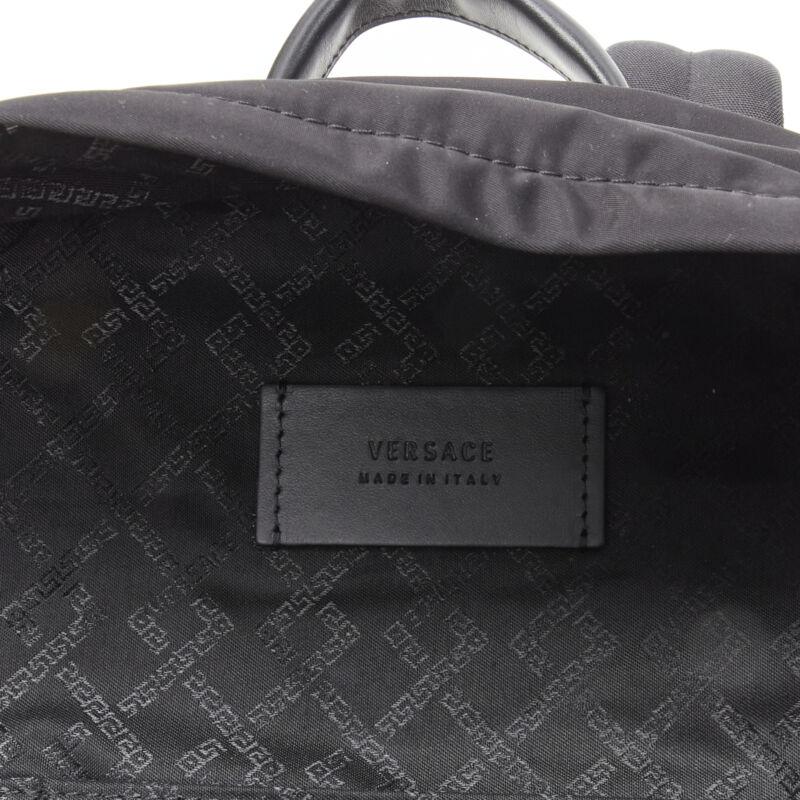 VERSACE Medusa Western Starburst embroidered black nylon backpack 6