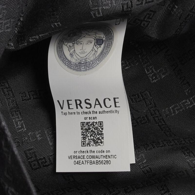 VERSACE Medusa Western Starburst embroidered black nylon backpack 7