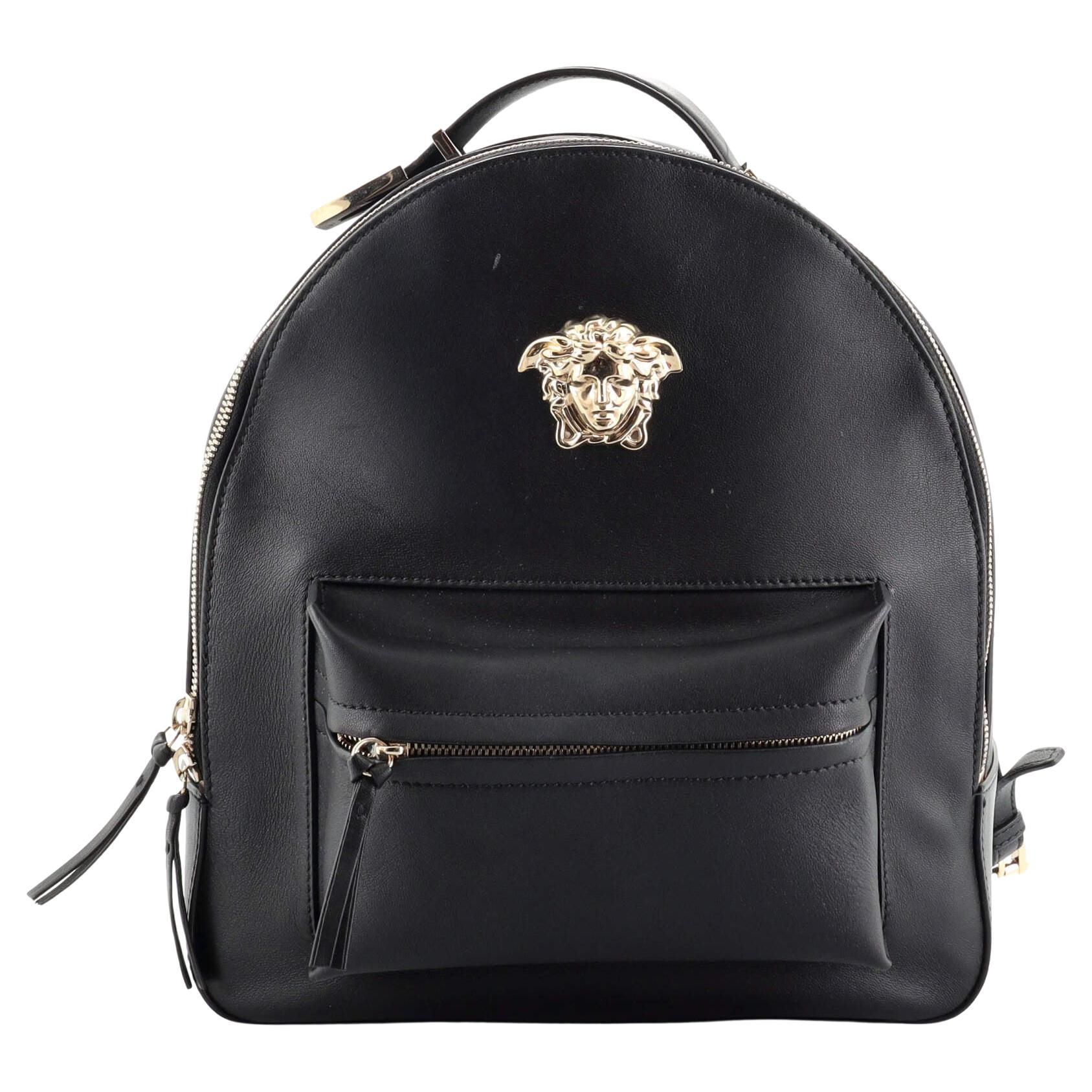 Versace Black PVC Medusa Backpack For Sale at 1stDibs versace