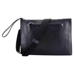 Versace Medusa Zip Messenger Bag Perforated Leather Medium