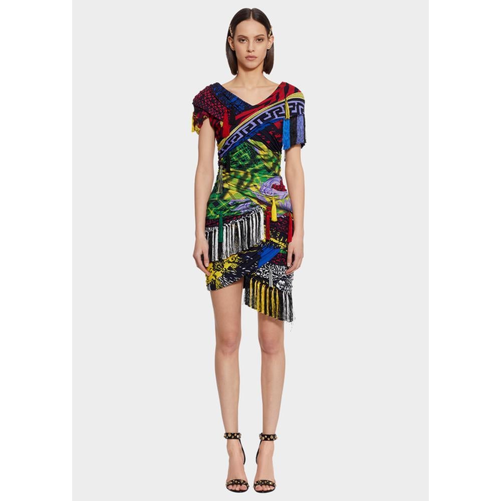 versace fringe dress