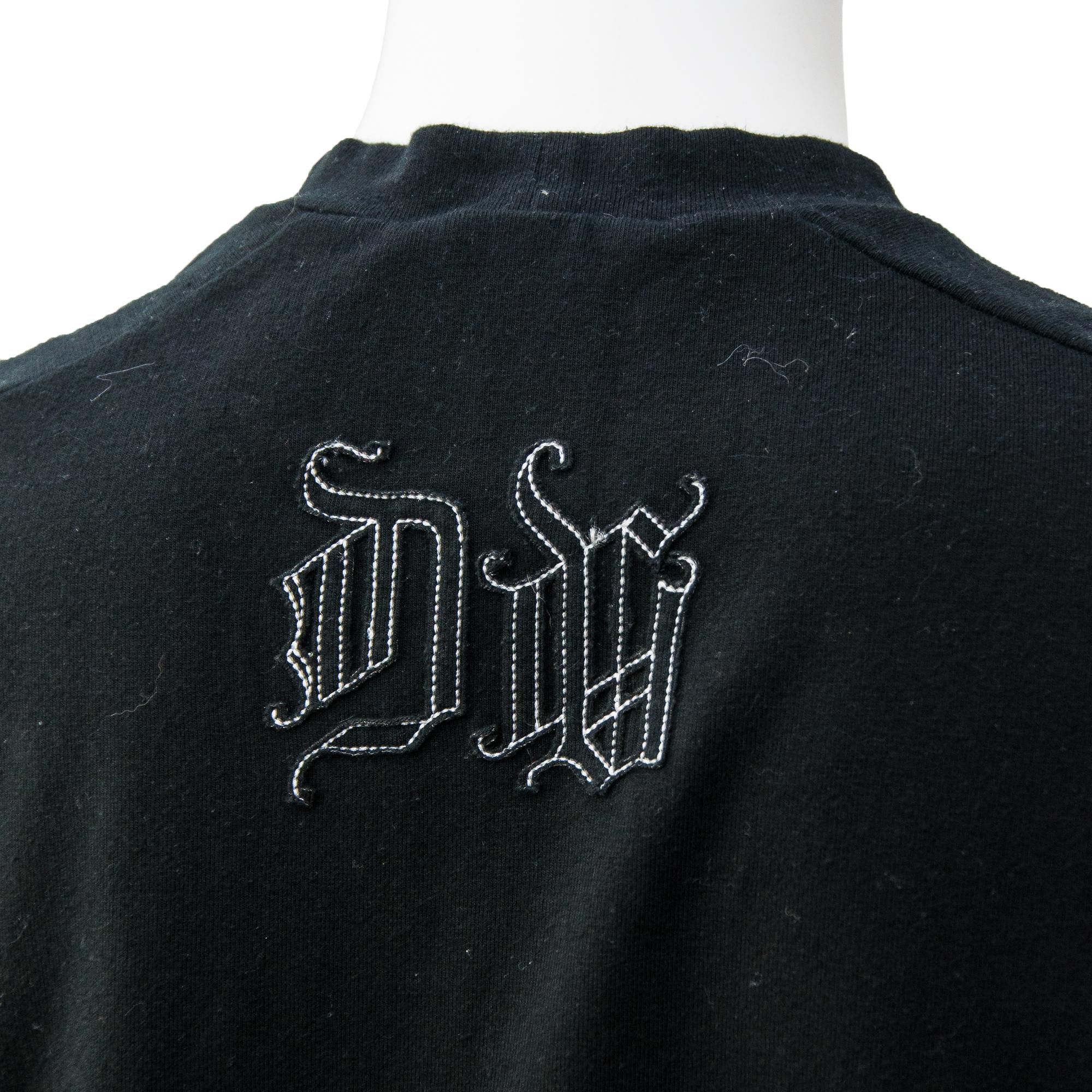 Versace Men's 2004 Donatella 'Normally Insane' Black T shirt size M For Sale 2