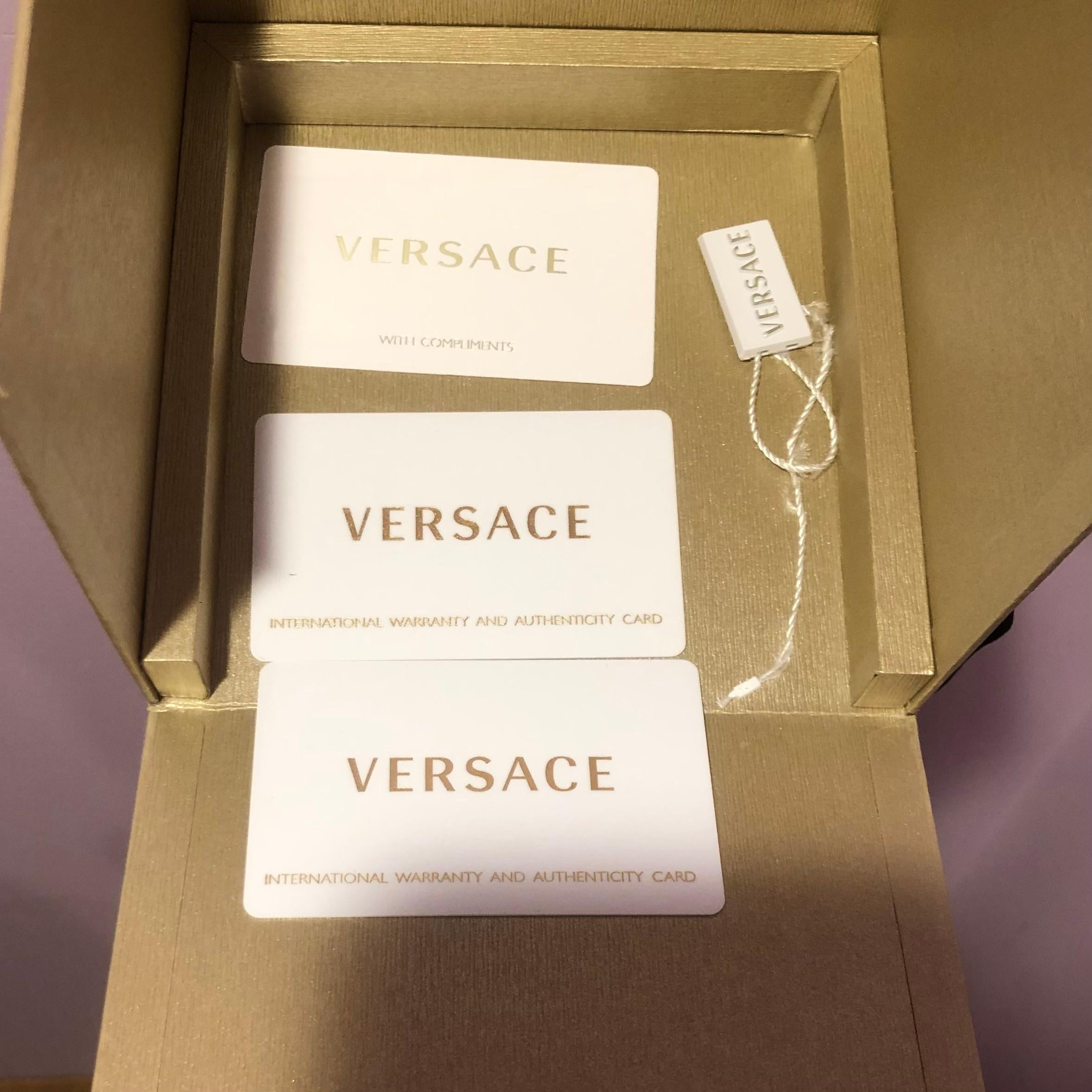 Versace Men’s 42mm Watch with Custom Diamond Iced Bezel For Sale 3