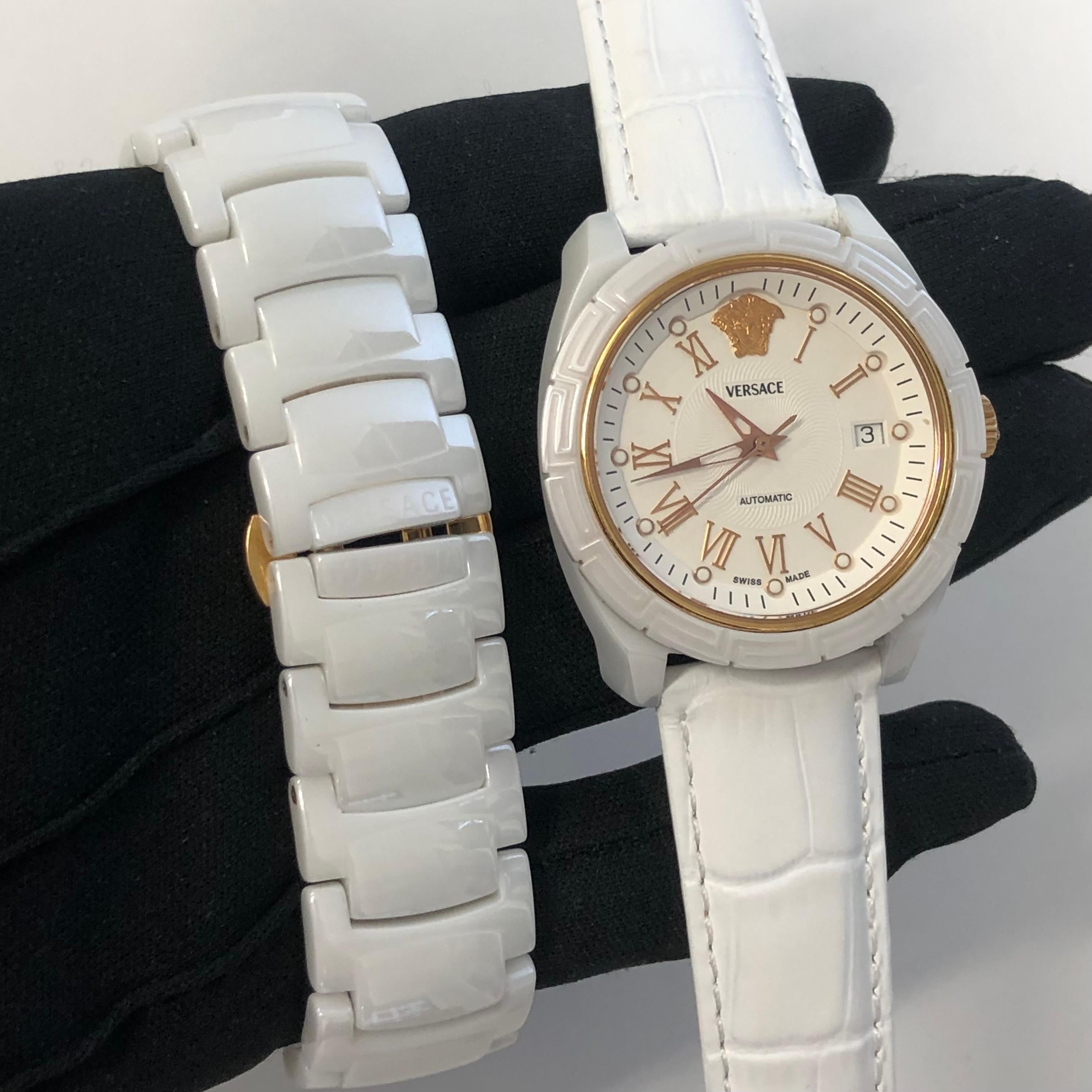 Versace Men’s DV One Automatic Ceramic Watch In Good Condition In New York, NY