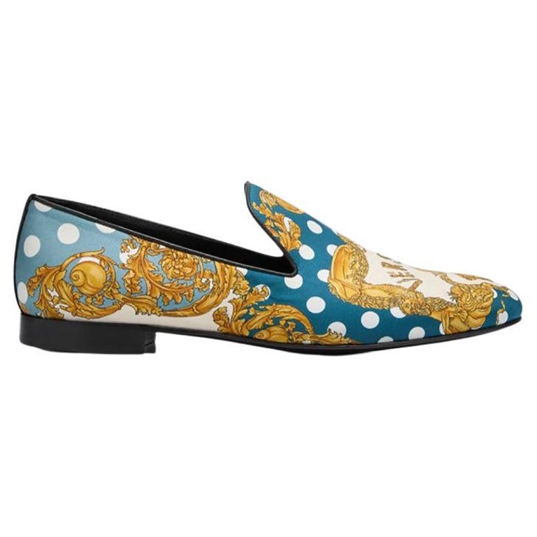 Success White Versace Print Slip-on Men's Dress Shoes with