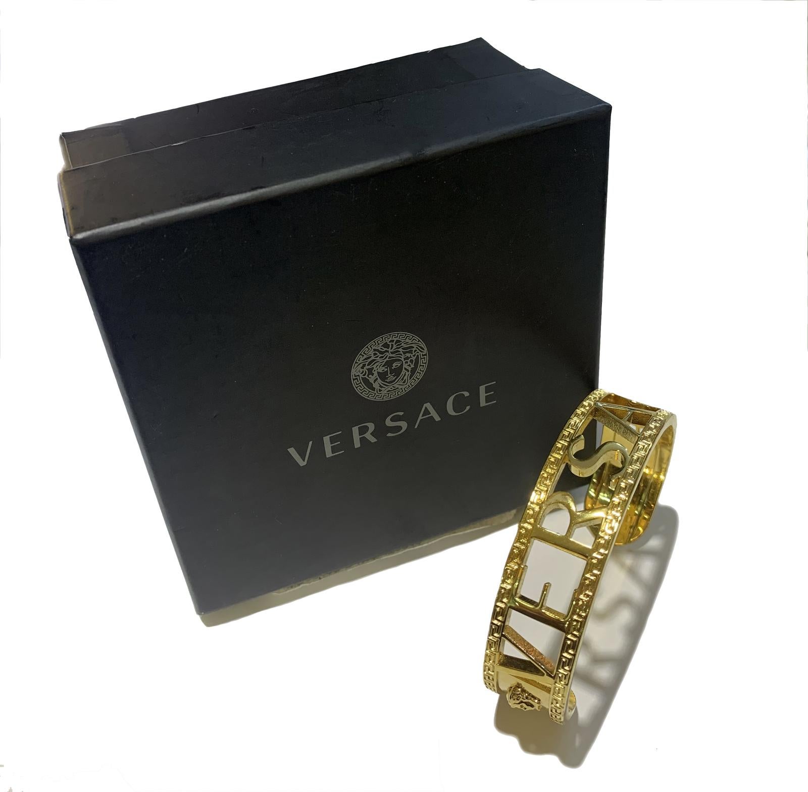 versace greek key bracelet