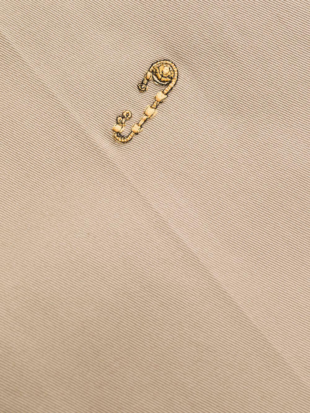 Men's Versace Mens Safety Pin Embroidered Khaki Beige Pants / Trousers Size 54
