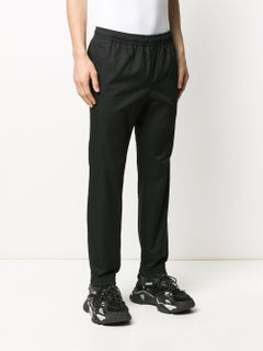 Versace Mens SS19 Black Track Pants with Biggie Sunglasses Embroidery Size 48