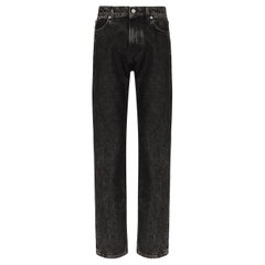 Versace Mens SS20 Faded Black Straight Denim Jeans Size 30