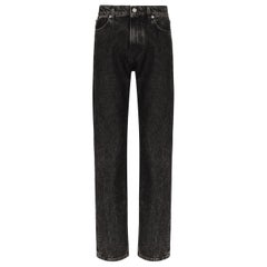 Vaqueros rectos negros desteñidos Versace Hombre SS20 Talla 32