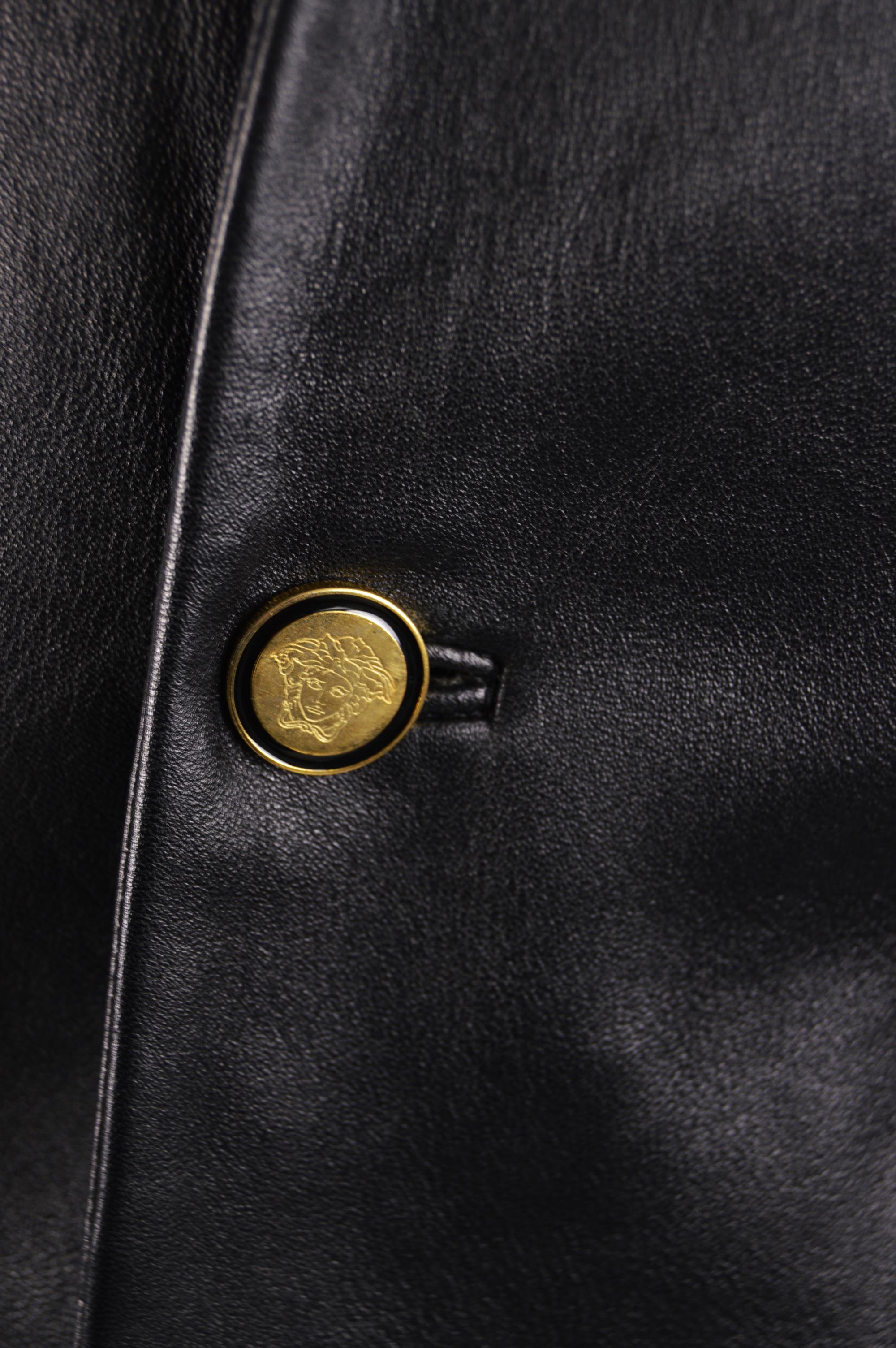 versace vintage leather jacket