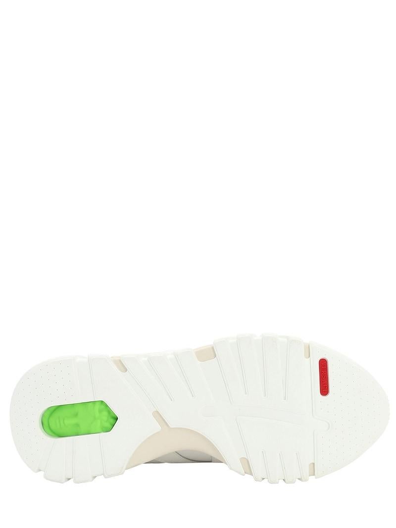 Herren Squalo Sneakers aus Leder/Segeltuch in Weiß und Beige von Versace Größe 41 im Angebot 2