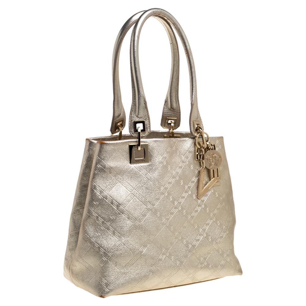 gold versace handbag