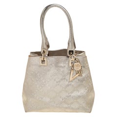 Versace Metallic Gold Leather Tote
