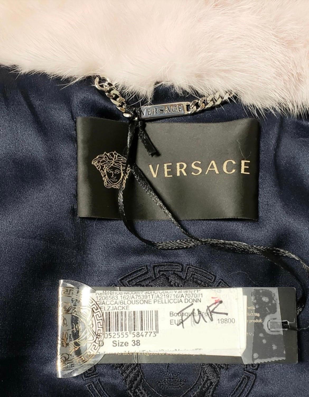 Versace Mink Fur Jacket Coat NWT For Sale 2