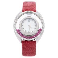 Versace Mother of Pearl Leather Destiny Spirit 86Q Women's Wristwatch 40 mm