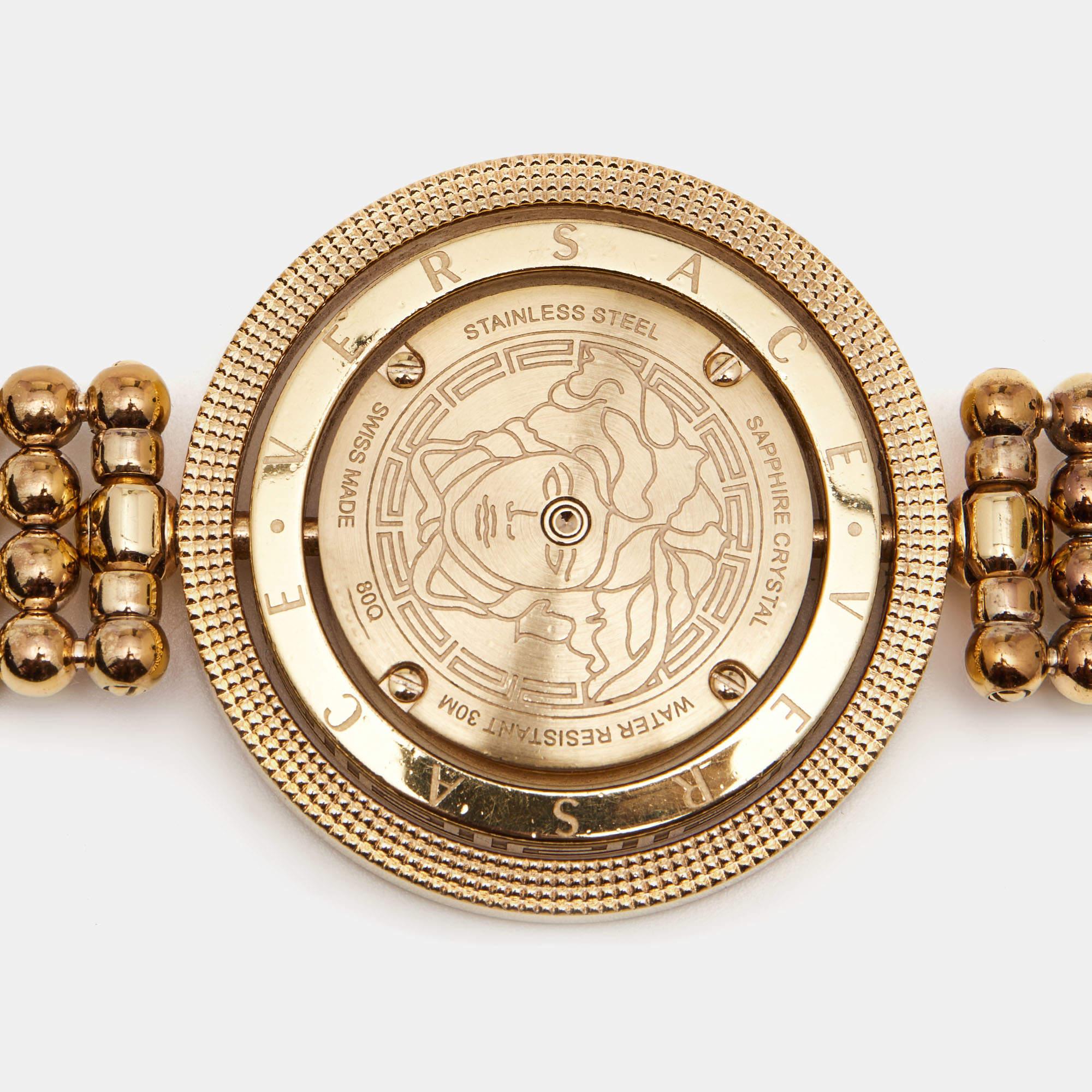 versace rose gold watch