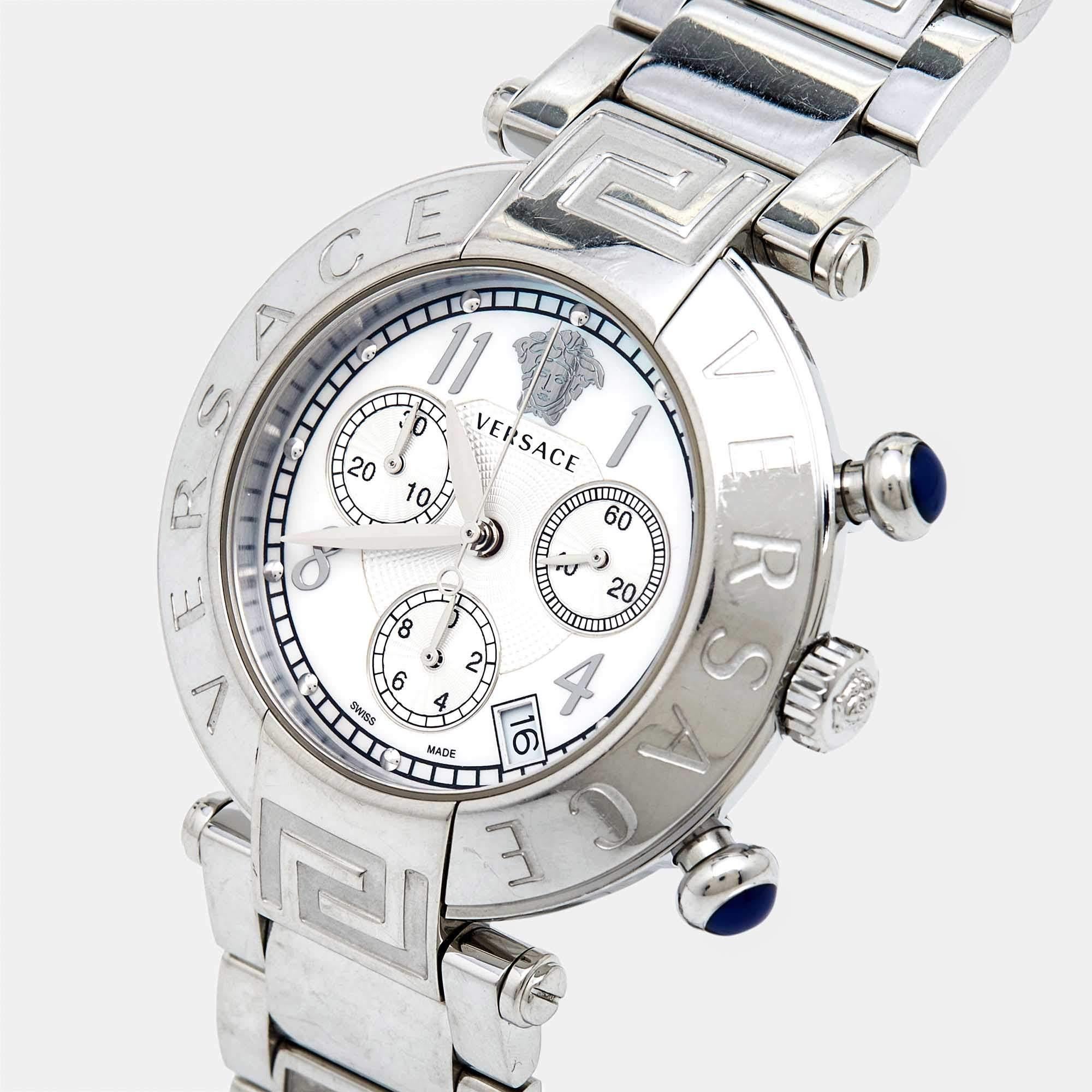 Versace Mother Of Pearl Stainless Steel Reve Q5C Women's Wristwatch 40 mm 5