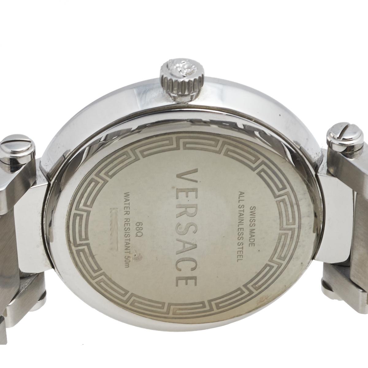 Contemporary Versace Mother of Pearl Stainless Steel Reve Women's Wristwatch 35 mm